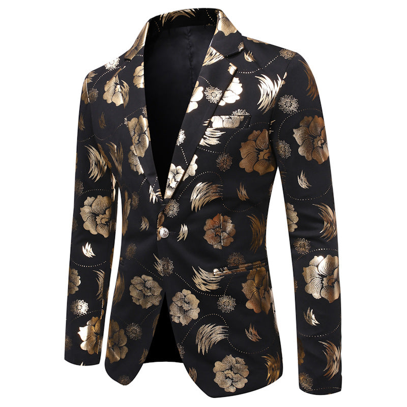 Men's elegant blazer with floral accents Lisslune