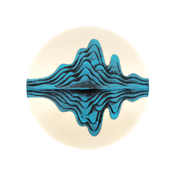 Skørter | Gold/Blue Rounded Mountain Wall Lighting Chinese Style LED Acrylic Wall Lamp for Bedroom
