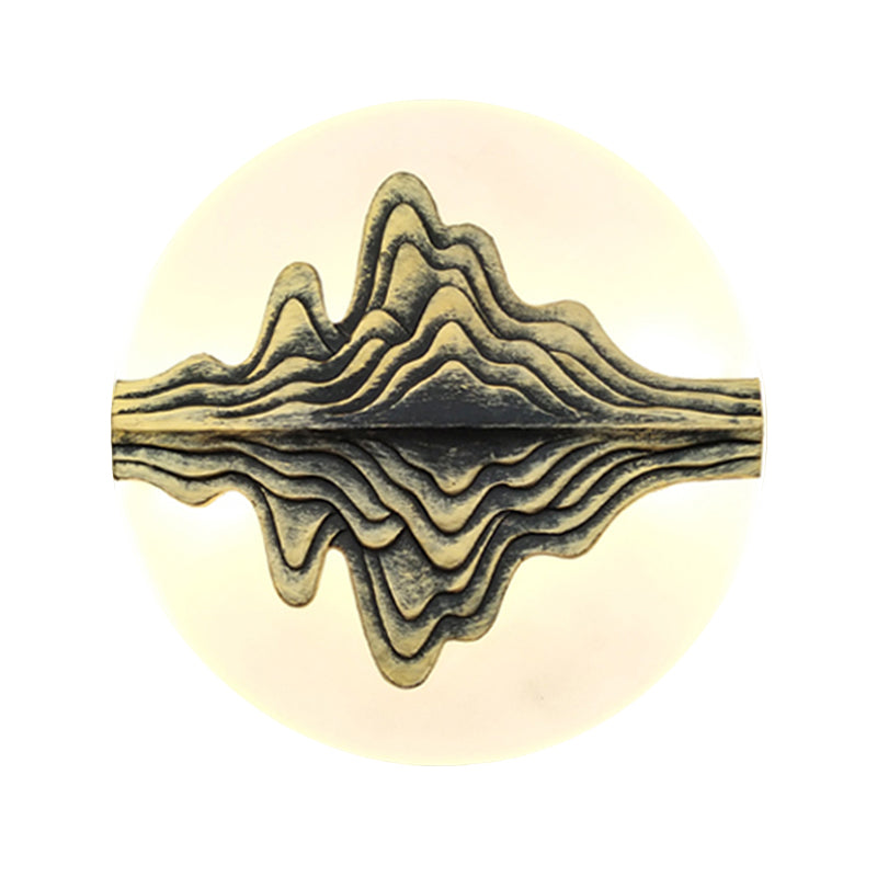 Skørter | Gold/Blue Rounded Mountain Wall Lighting Chinese Style LED Acrylic Wall Lamp for Bedroom