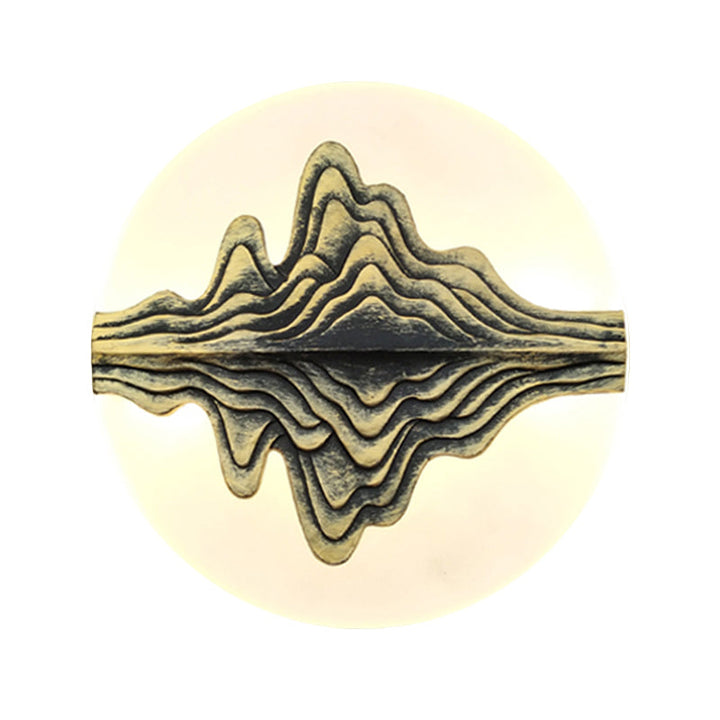 Skørter | Gold/Blue Rounded Mountain Wall Lighting Chinese Style LED Acrylic Wall Lamp for Bedroom