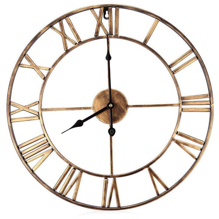 Lisslune | Roman Letters Large Silent Wall Clock 16 Inch Iron