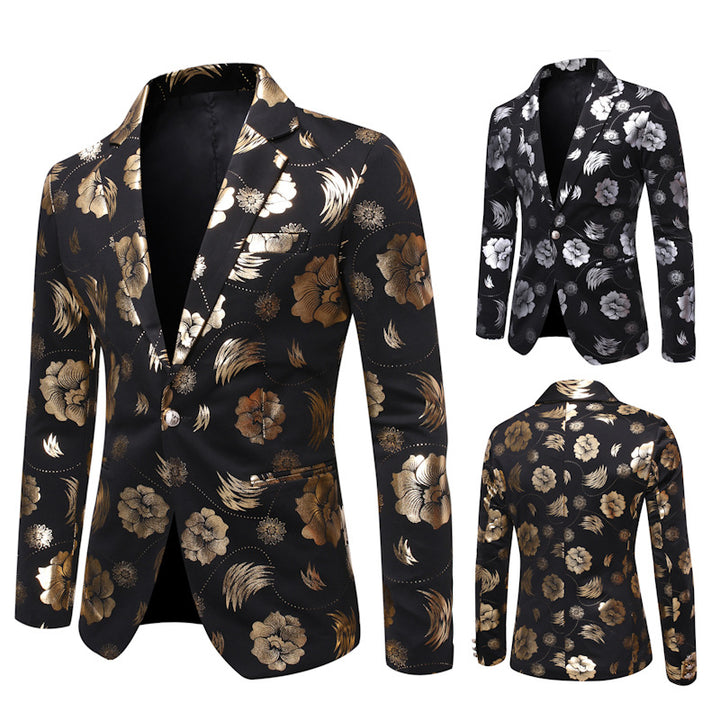 Men's elegant blazer with floral accents Lisslune