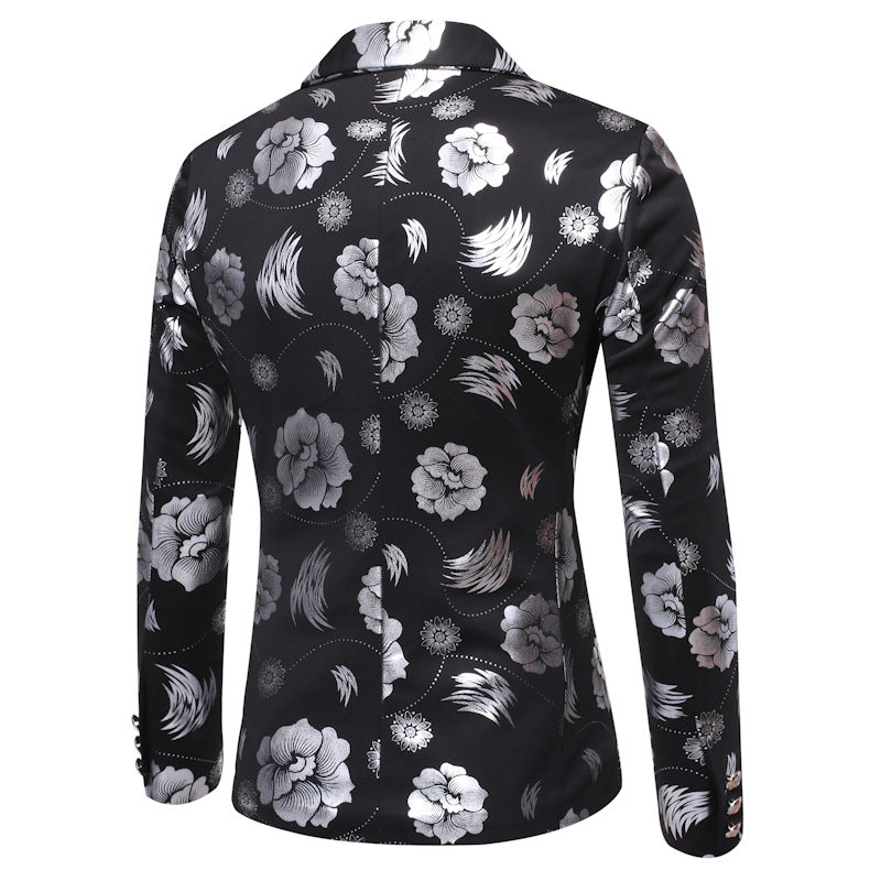 Men's elegant blazer with floral accents Lisslune
