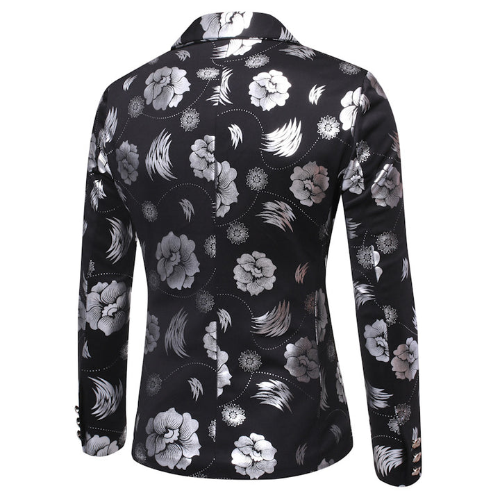 Men's elegant blazer with floral accents Lisslune