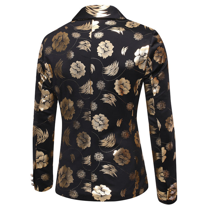 Men's elegant blazer with floral accents Lisslune