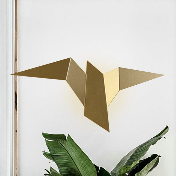 Lisslune | Metallic Bird-like Wall Light Modernist White/Black/Gold Finish LED Wall Lamp Fixture in White/Warm/Natural Light