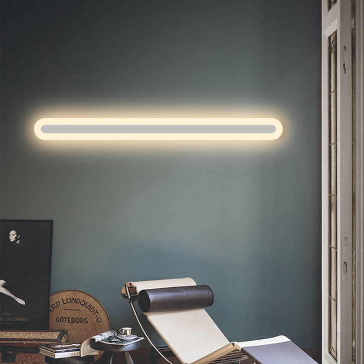 Lisslune | White linear wall sconce Simplicity LED acrylic wall lamp in white/warm light, 16"/23.5"/31.5" long