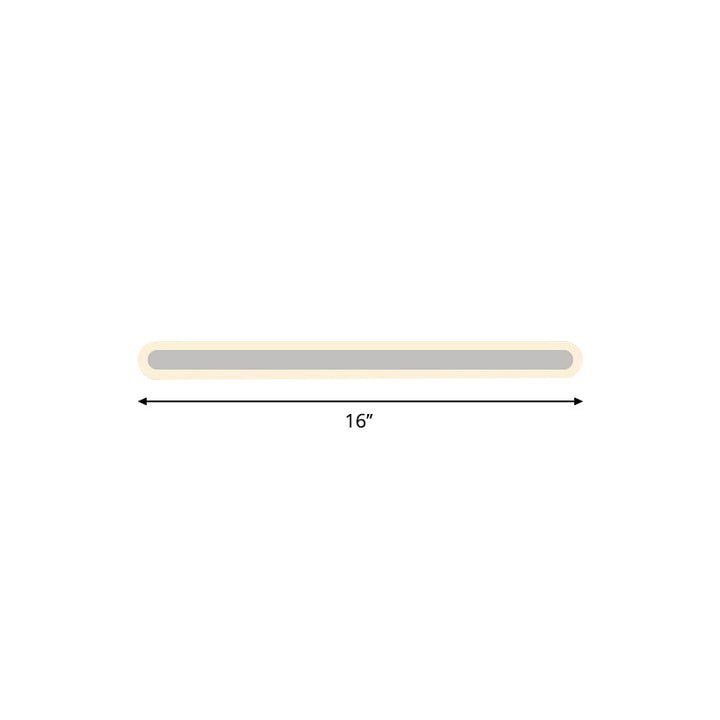 Lisslune | White linear wall sconce Simplicity LED acrylic wall lamp in white/warm light, 16"/23.5"/31.5" long