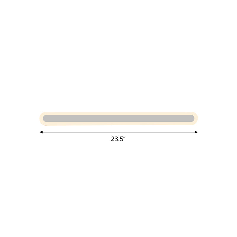 Lisslune | White linear wall sconce Simplicity LED acrylic wall lamp in white/warm light, 16"/23.5"/31.5" long