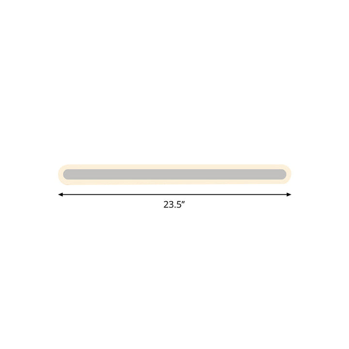 Lisslune | White linear wall sconce Simplicity LED acrylic wall lamp in white/warm light, 16"/23.5"/31.5" long