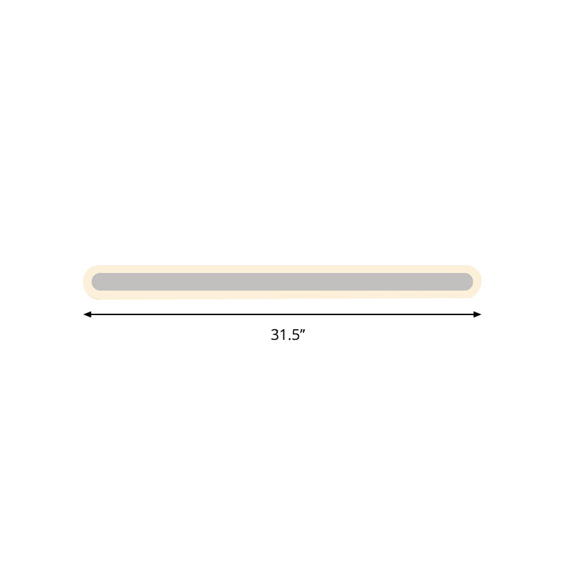 Lisslune | White linear wall sconce Simplicity LED acrylic wall lamp in white/warm light, 16"/23.5"/31.5" long