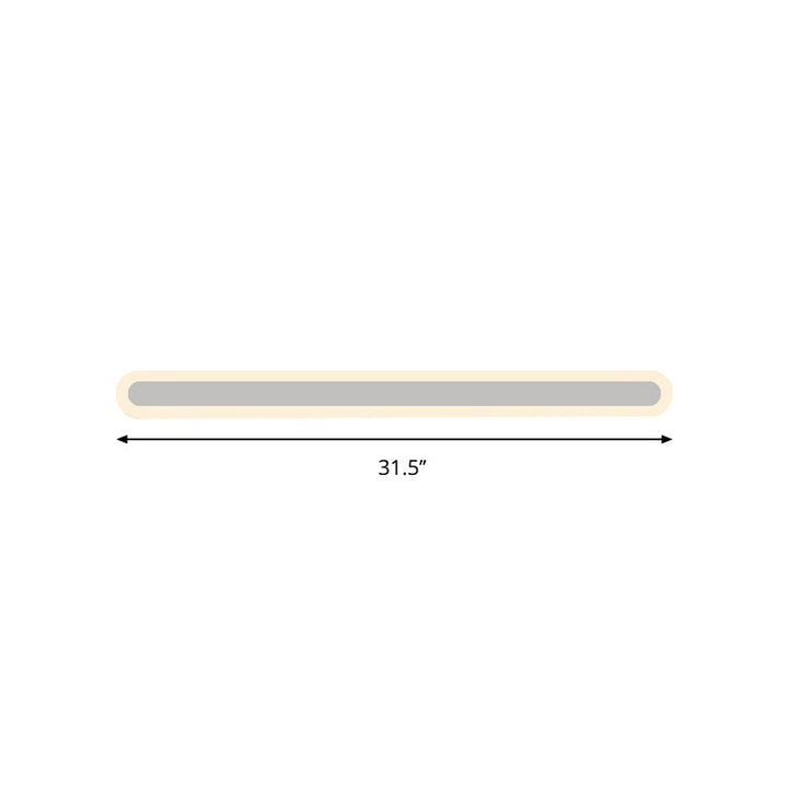Lisslune | White linear wall sconce Simplicity LED acrylic wall lamp in white/warm light, 16"/23.5"/31.5" long