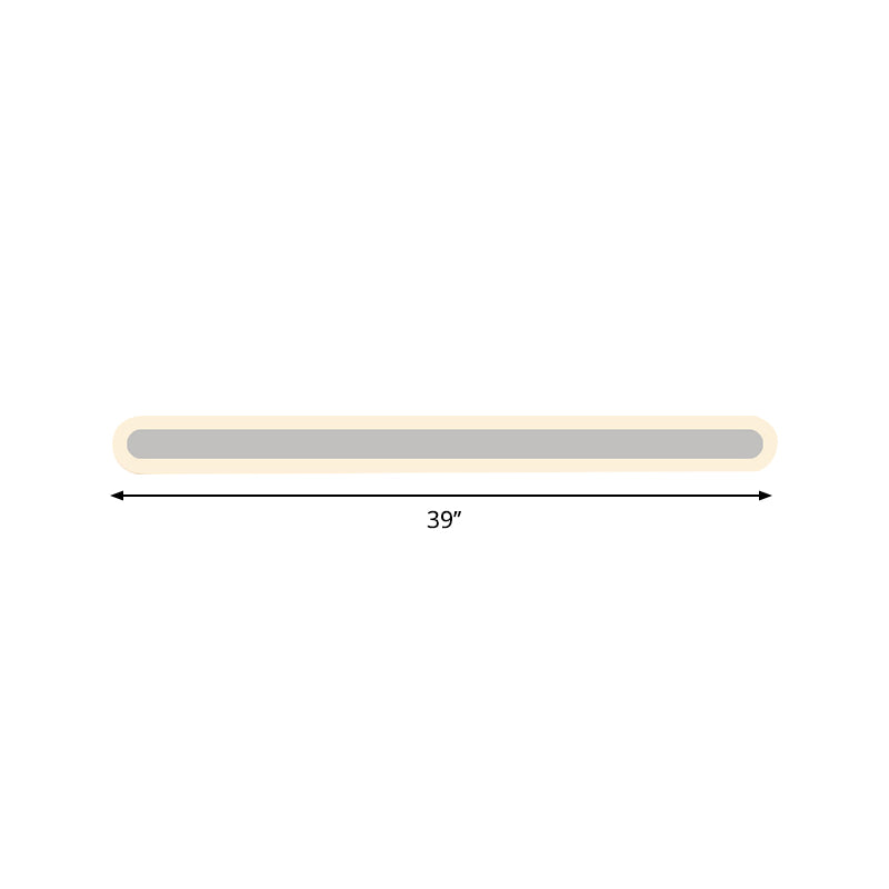 Lisslune | White linear wall sconce Simplicity LED acrylic wall lamp in white/warm light, 16"/23.5"/31.5" long