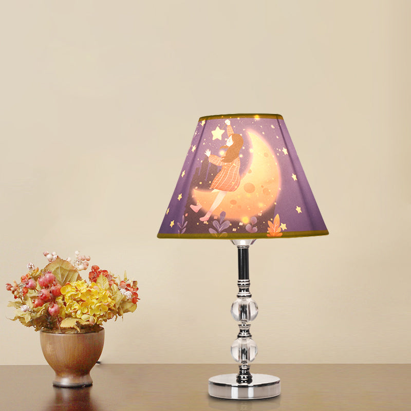Lisslune | StarDreamer – Children's wall lamp with girls' and night sky print