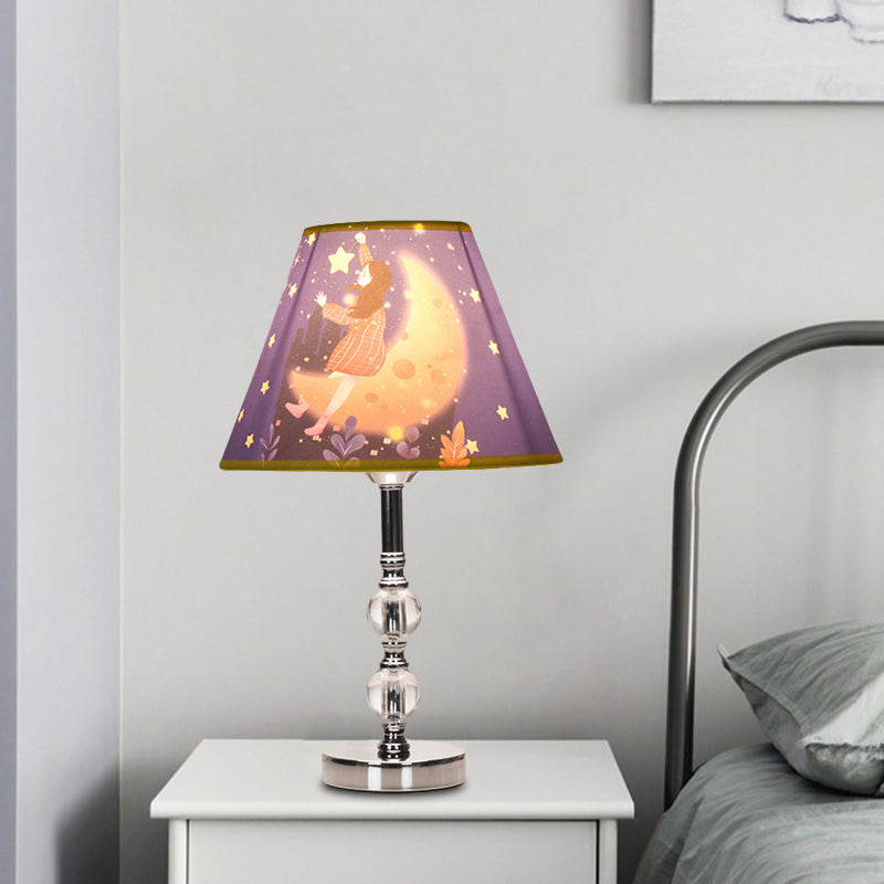Lisslune | StarDreamer – Children's wall lamp with girls' and night sky print