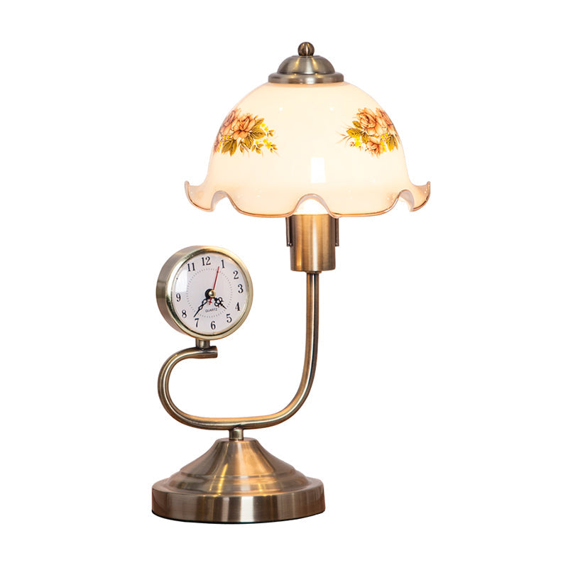 Lisslune | Florvella – rustic flower table lamp with slanted crystal