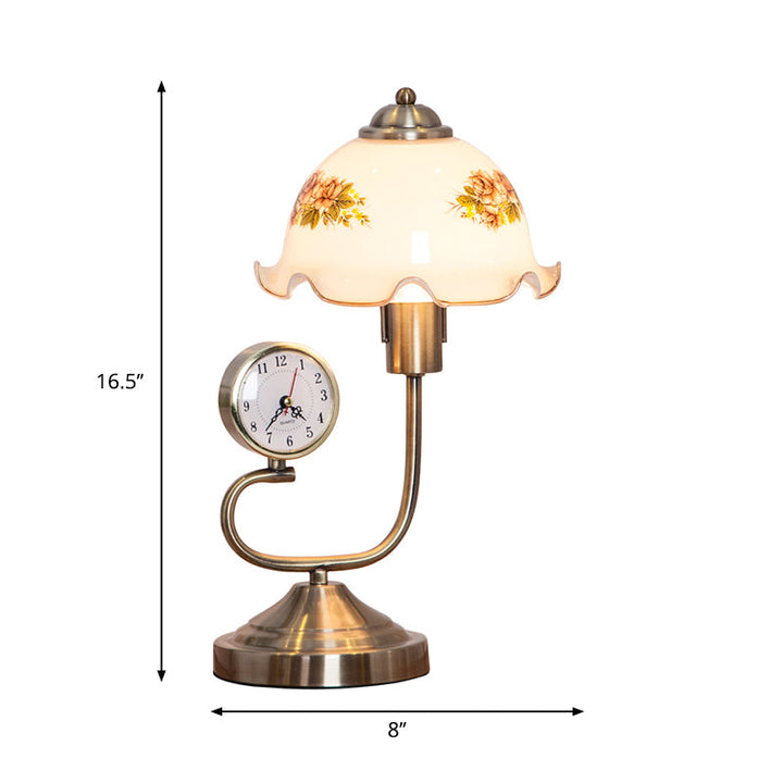 Lisslune | Florvella – rustic flower table lamp with slanted crystal