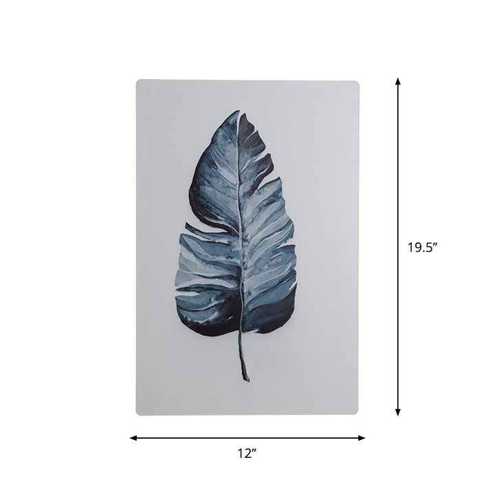 Lisslune | White Rectangle Banana Leaf Wall Lamp Nordic Style LED Acrylic Wall Light