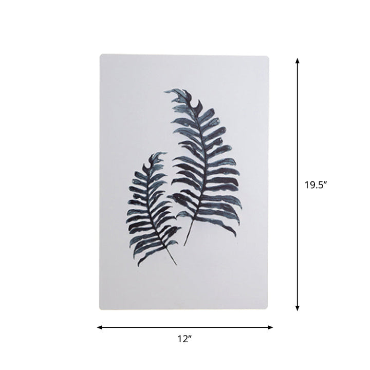 Lisslune | White Rectangle Banana Leaf Wall Lamp Nordic Style LED Acrylic Wall Light
