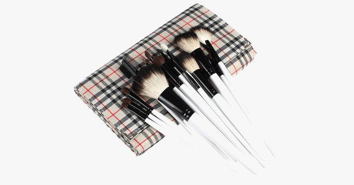 Lisslune | Complete professional makeup brush set with 20 brushes and a case