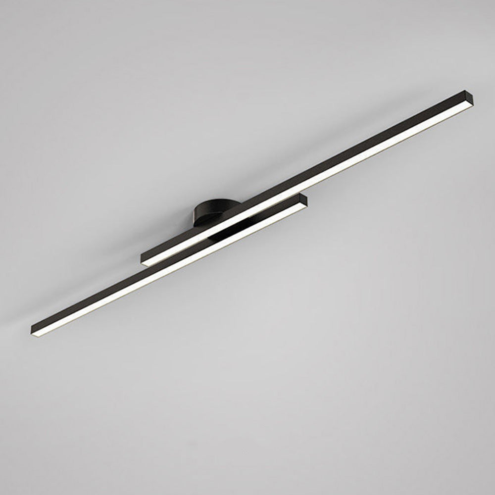 Lisslune | Modern Aluminium Semi Flush Mount LED Ceiling Light | Minimalist Design for Living Room. Bedroom & Hallway