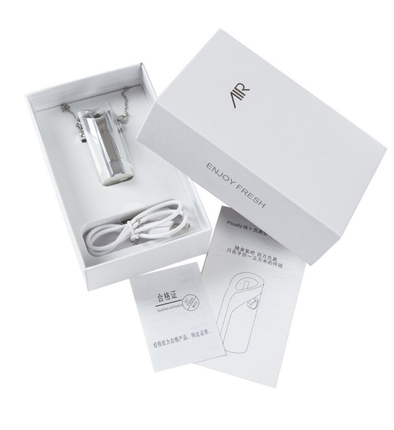 Lisslune | Portable Wearable Negative Ion Air Purifier Necklace with Light Weight, Silent Operation, High Efficiency, Energy-saving Design and Simple Shape
