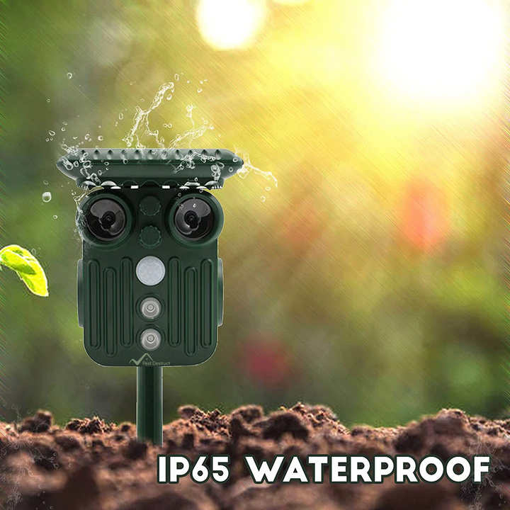 Lisslune | Ultrasonic Solar Deer Repeller | 5 Adjustable Modes. Waterproof & Eco-Friendly for Home Gardens and Yards