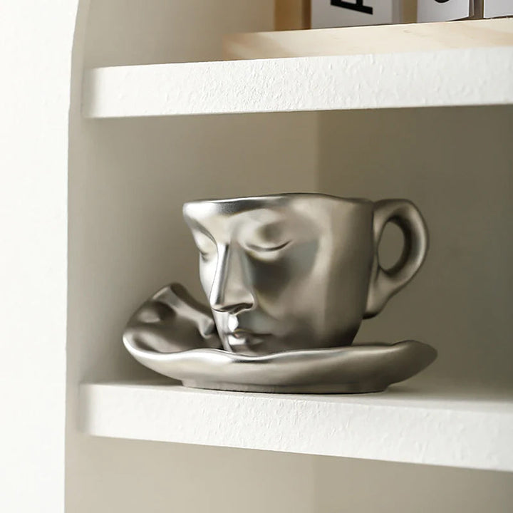 Lisslune | Kyssnades Face ceramic coffee mug