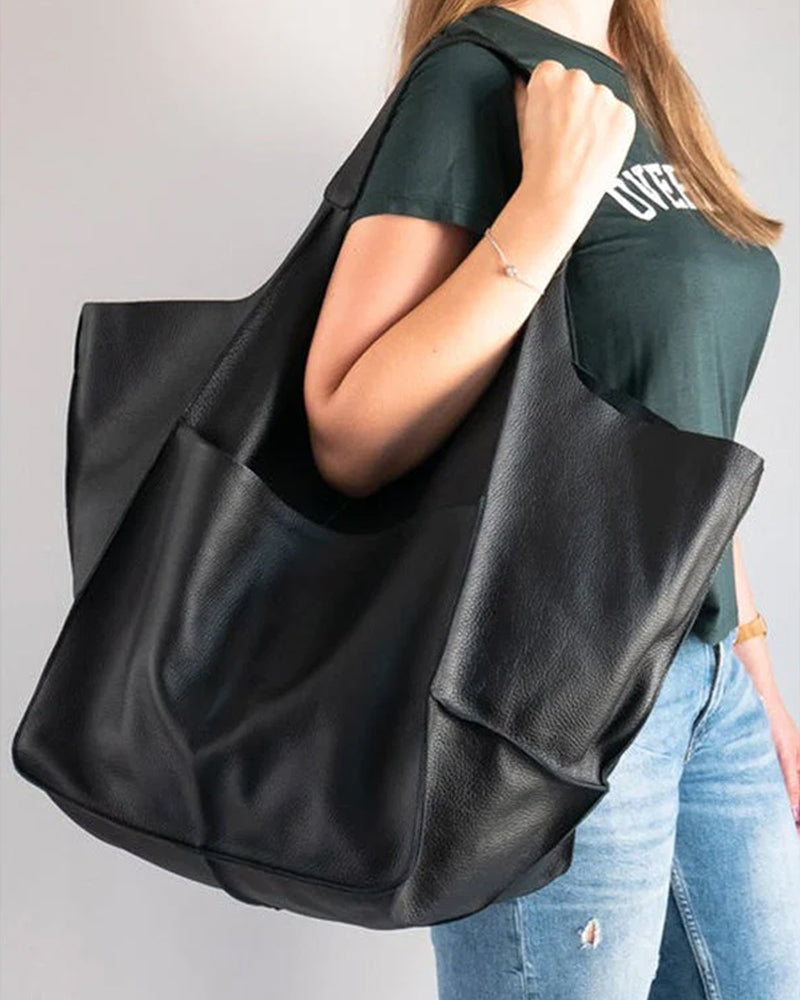 Lisslune | Chic & Sustainable Leather Bag with Large Capacity - Elegant, Versatile Women's Handbag