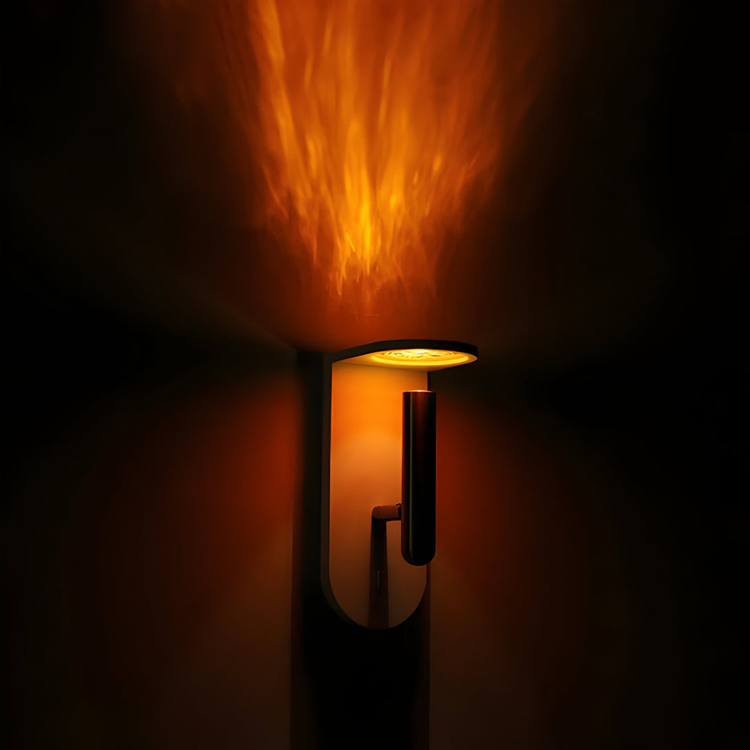 Lisslune | NordiFlame – Adjustable Nordic LED wall light with flame effect