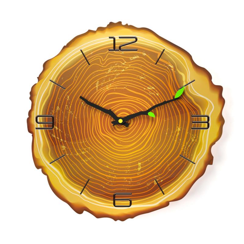 Lisslune | Wooden Annual Rings Wall Clock