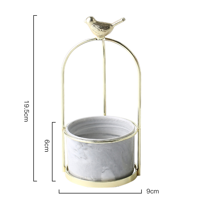 Lisslune | Flower plant pots with bird design for stylish decoration