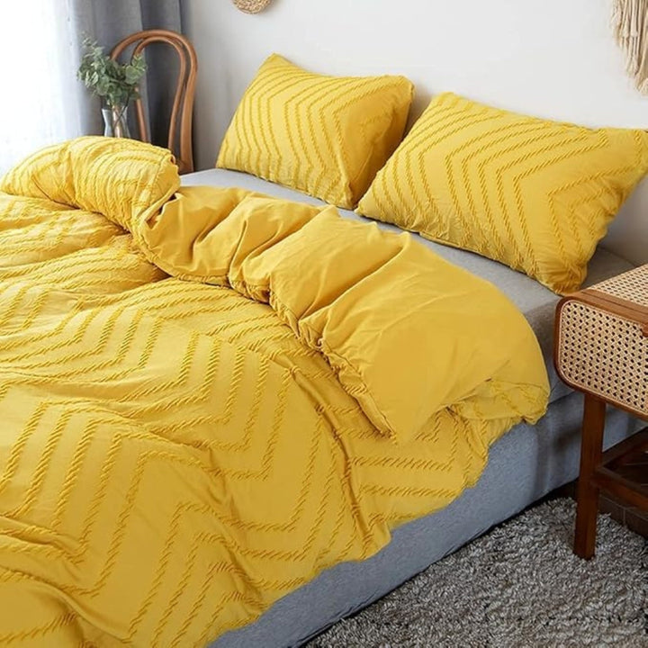 Lisslune | Chevron Plush Quilt Cover | 3pcs Set