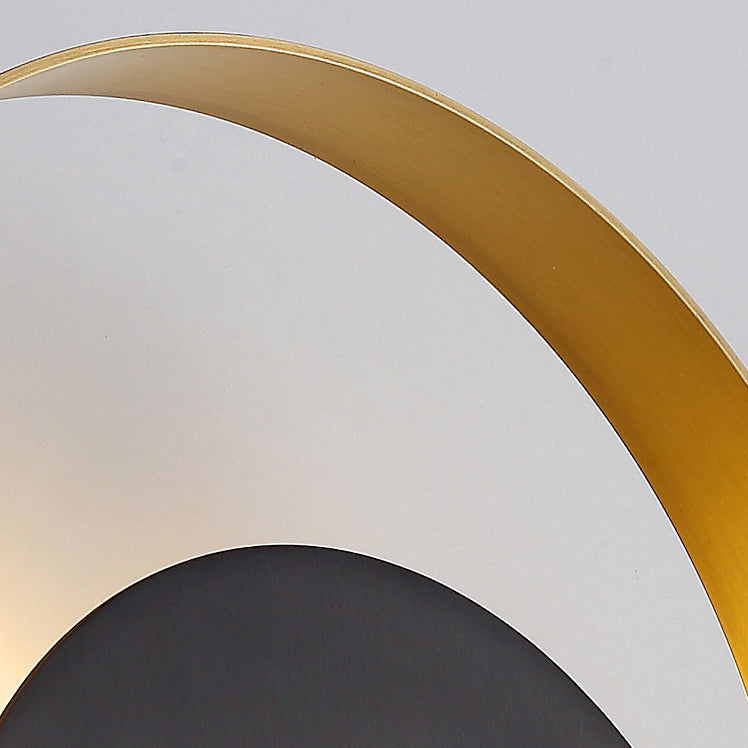 Lisslune | Modern Minimalist Iron Circle Ring 1-Light Wall Sconces Lamp For Bedroom