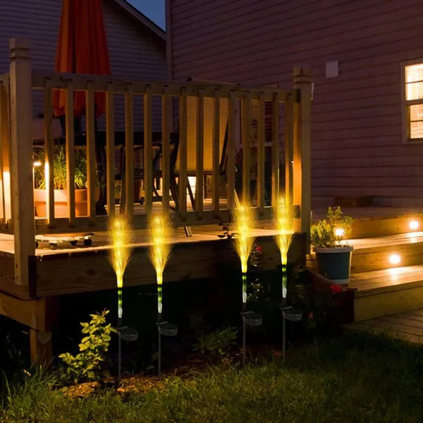 Lisslune | Decorative Rattan Garden Lighting – Solar Lamp in Grass Design for Outdoor Use