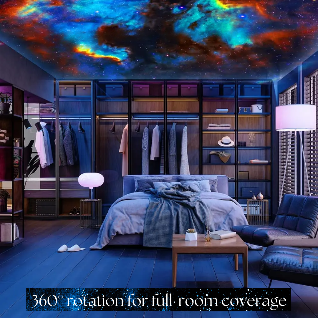 Lisslune | Galaxy Projector with 360° Rotation - Stunning Room-Wide Night Sky View
