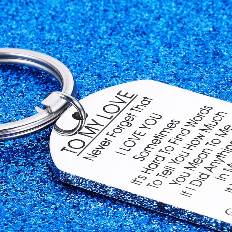 Lisslune | TO MY LOVE - Motivational keychain made of stainless steel