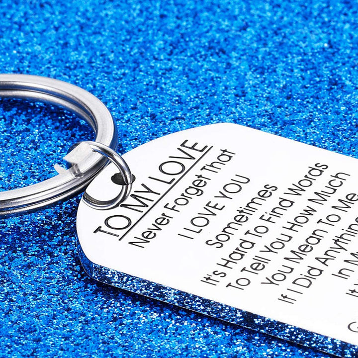 Lisslune | TO MY LOVE - Motivational keychain made of stainless steel
