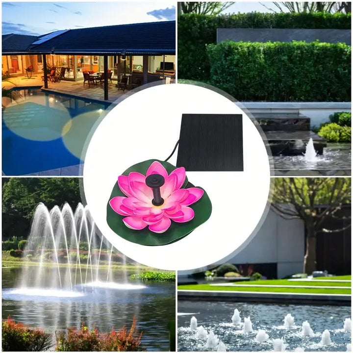 Lisslune | Lotus-shaped solar fountain pond decoration
