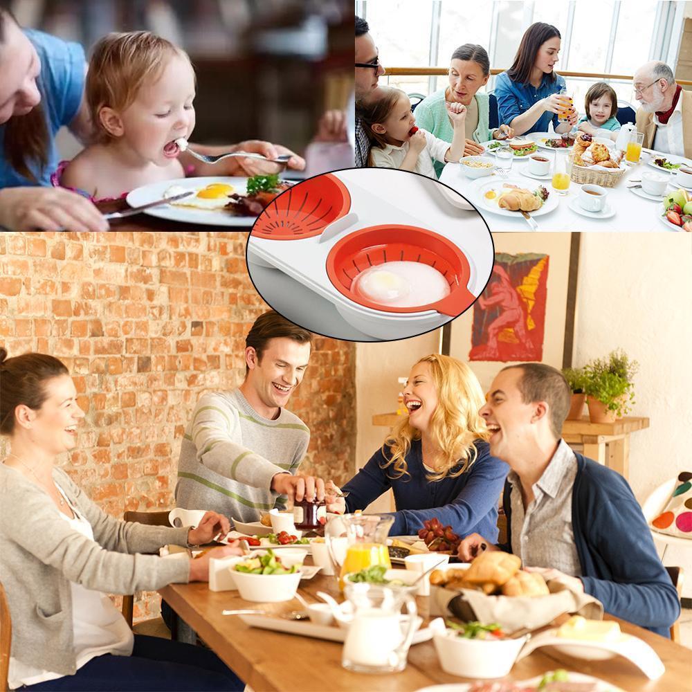 Lisslune | Bequee Microwave Egg Cooker Steamed Egg Cooker, orange