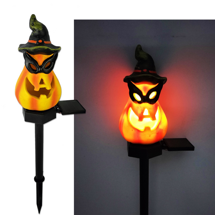 Lisslune | Halloween Solar Lights – Decorative LED Garden Lights with Pumpkin and Witch Designs