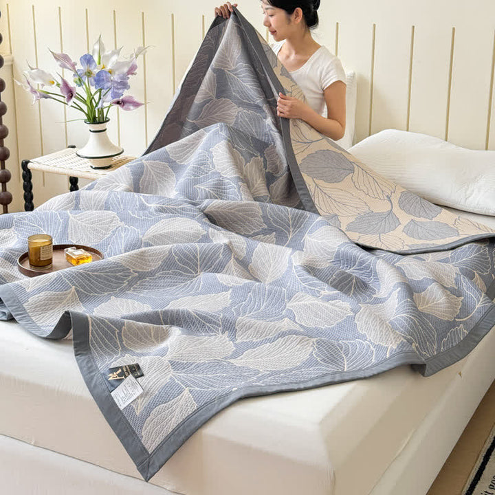 Lisslune | Mulberry Leaf Cotton Triple Gauze Blanket