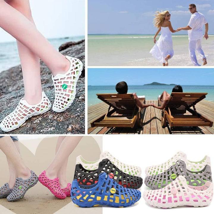 Lisslune | Breathable Hollow Design Solid Flat