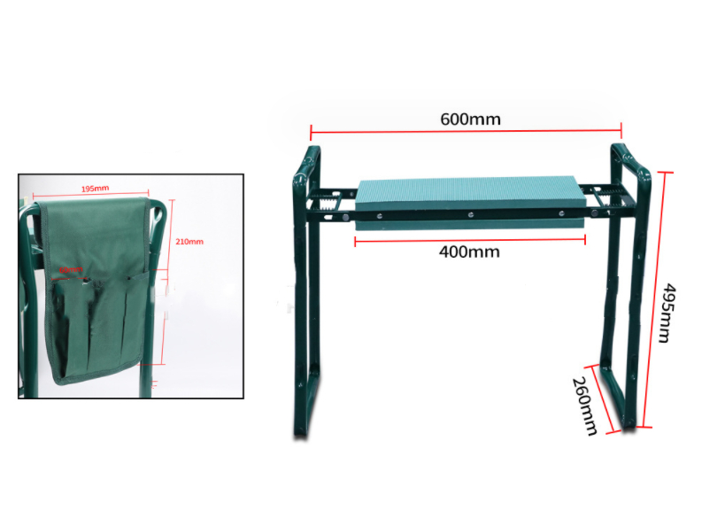 Lisslune | Garden Stool with Bag – Collapsible Seat and Workspace for Gardening