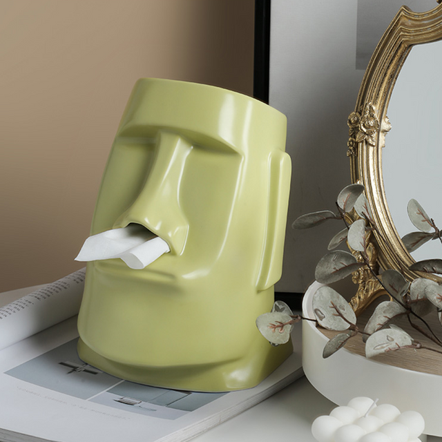 Lisslune | StatueTissue - unusual Moai scarf holder for stylish spaces