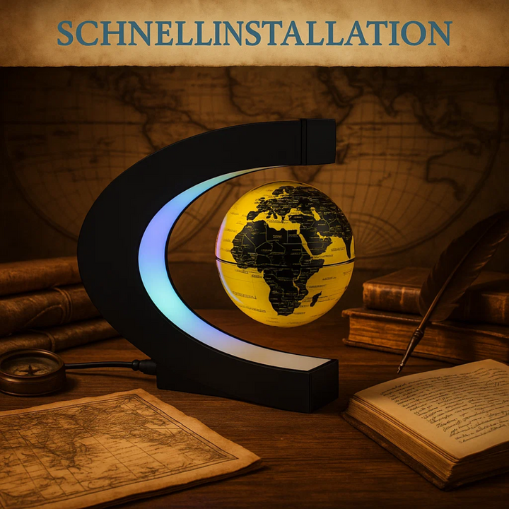 Lisslune | AstroGlobe LED World Globe – Floating Globe Lamp with Magnetic Suspension