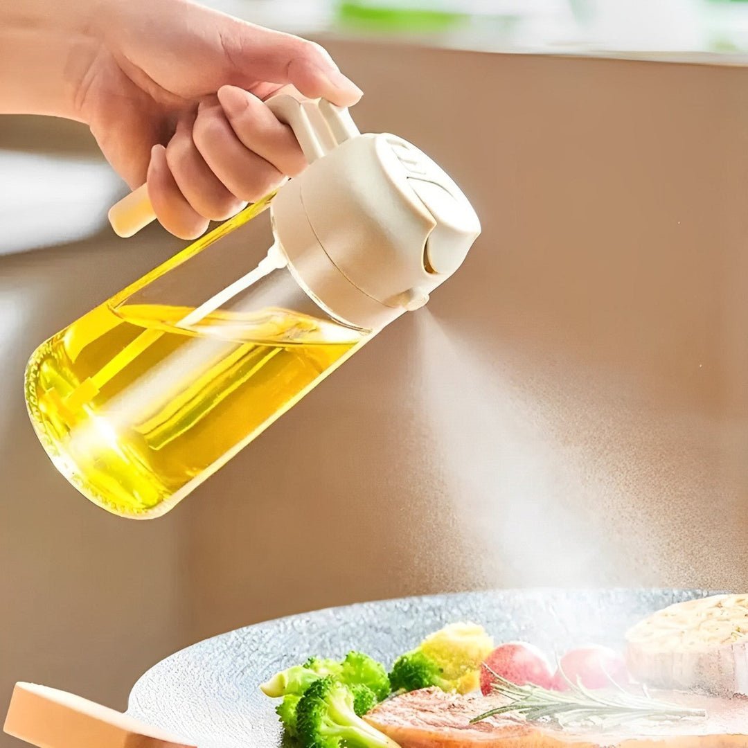 Lisslune | 2-in-1 Olive Oil Dispenser & Sprayer – Perfect for Cooking, Salads, and BBQ