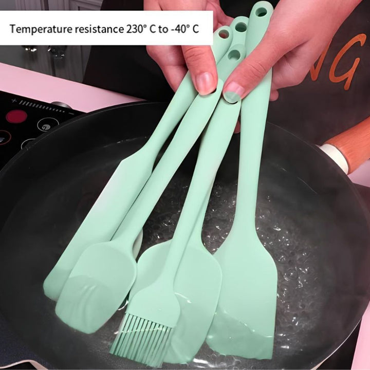 Lisslune | Flexible Silicone Spatula Set | 6 Pcs Set
