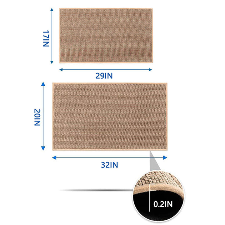 Lisslune | Indoor Entrance Door Mats: Non-Slip , Washable, Natural Coir for Kitchen, Patio, & Doorway - All Sizes