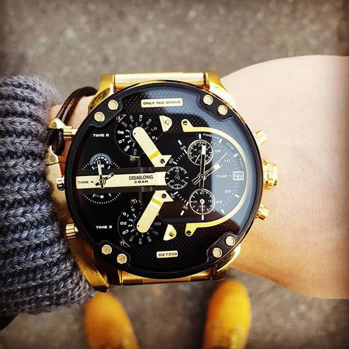 Lisslune | Stainless Steel Chronograph Quartz Watch – Elegant Men’s Luxury Timepiece